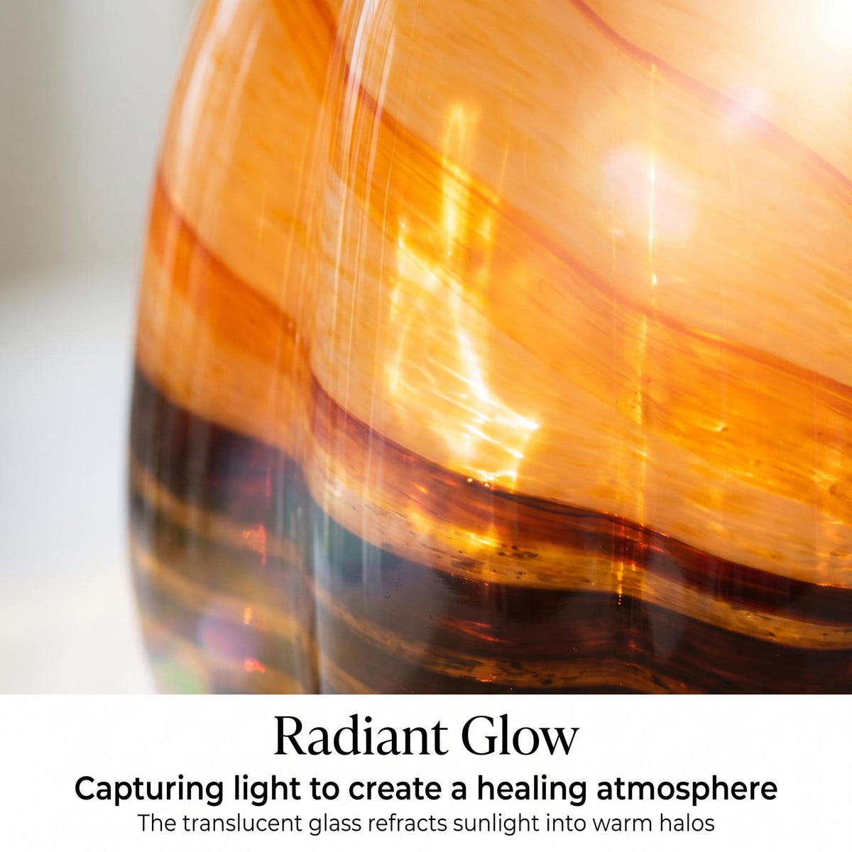 Hand-Blown Glass Pumpkin, art glass Decoration for Fall, Glowing Jewelry Accessory Derivative