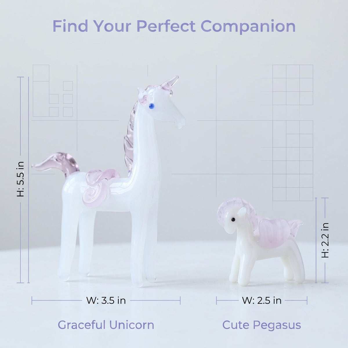 LuminaGlaze Handmade High Borosilicate Glass Unicorn Figurine - Artisan art glass Home Office Decor, Jewelry Accessories – product image 7