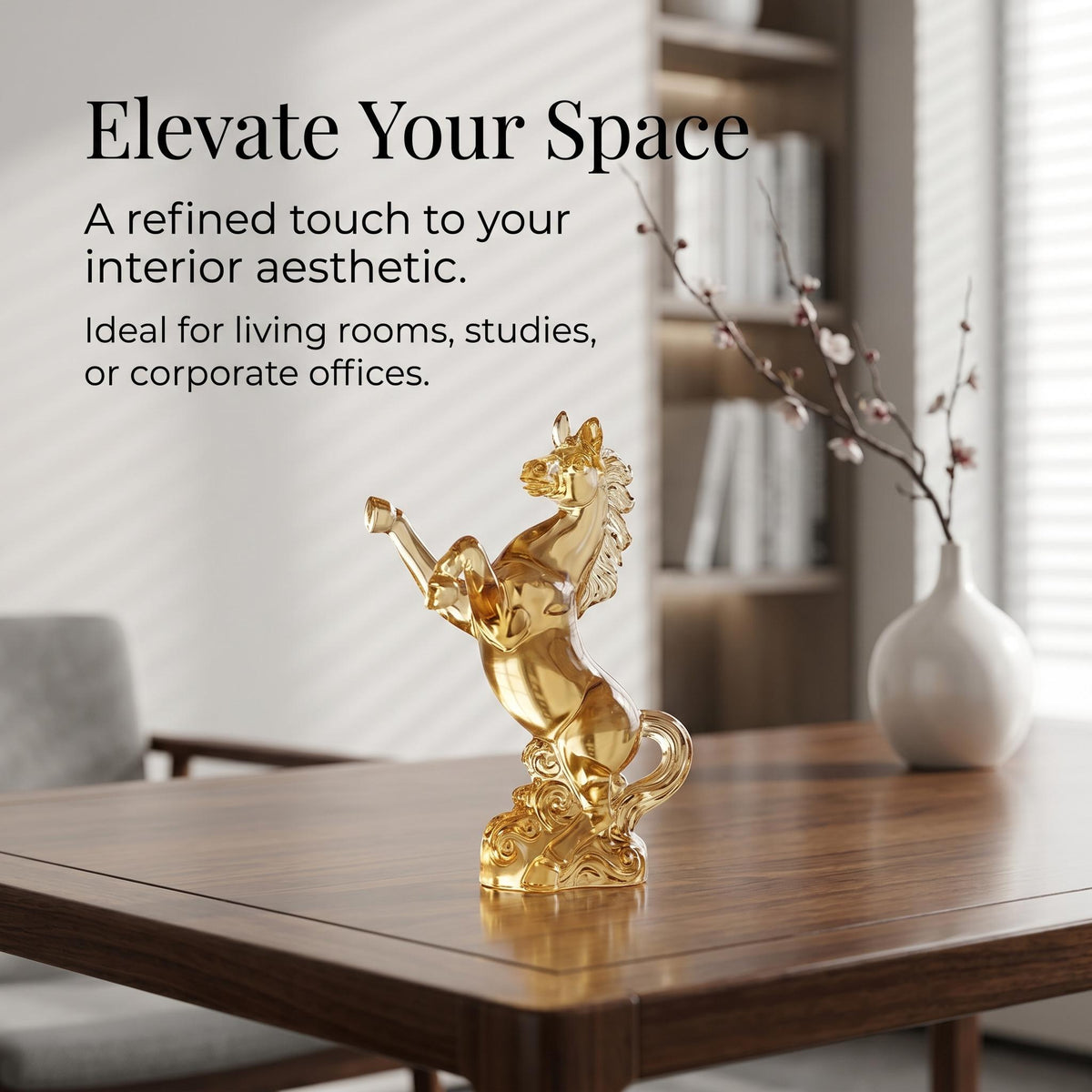 LuminaGlaze Handmade Zibo Glass Horse – product image 2