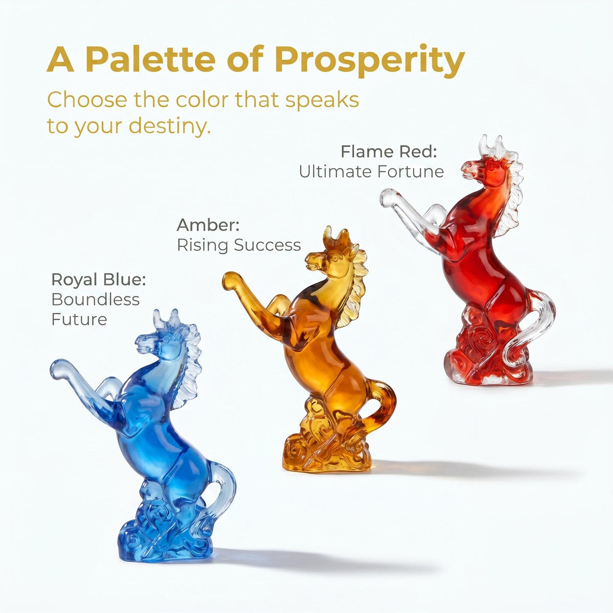 LuminaGlaze Handmade Zibo Glass Horse – product image 5