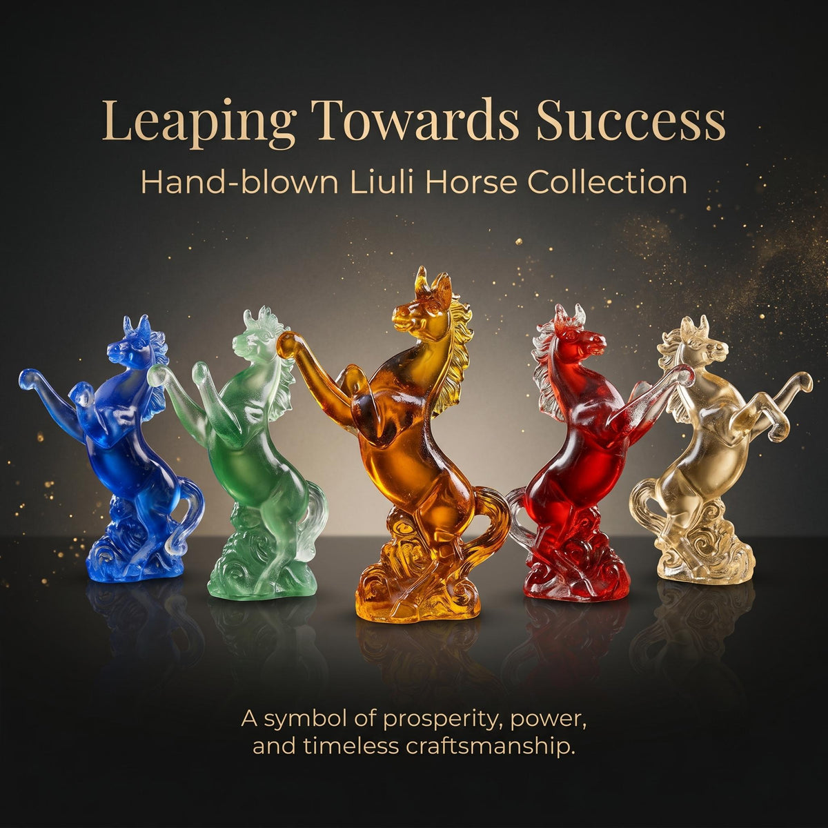 LuminaGlaze Handmade Zibo Glass Horse – product image 7