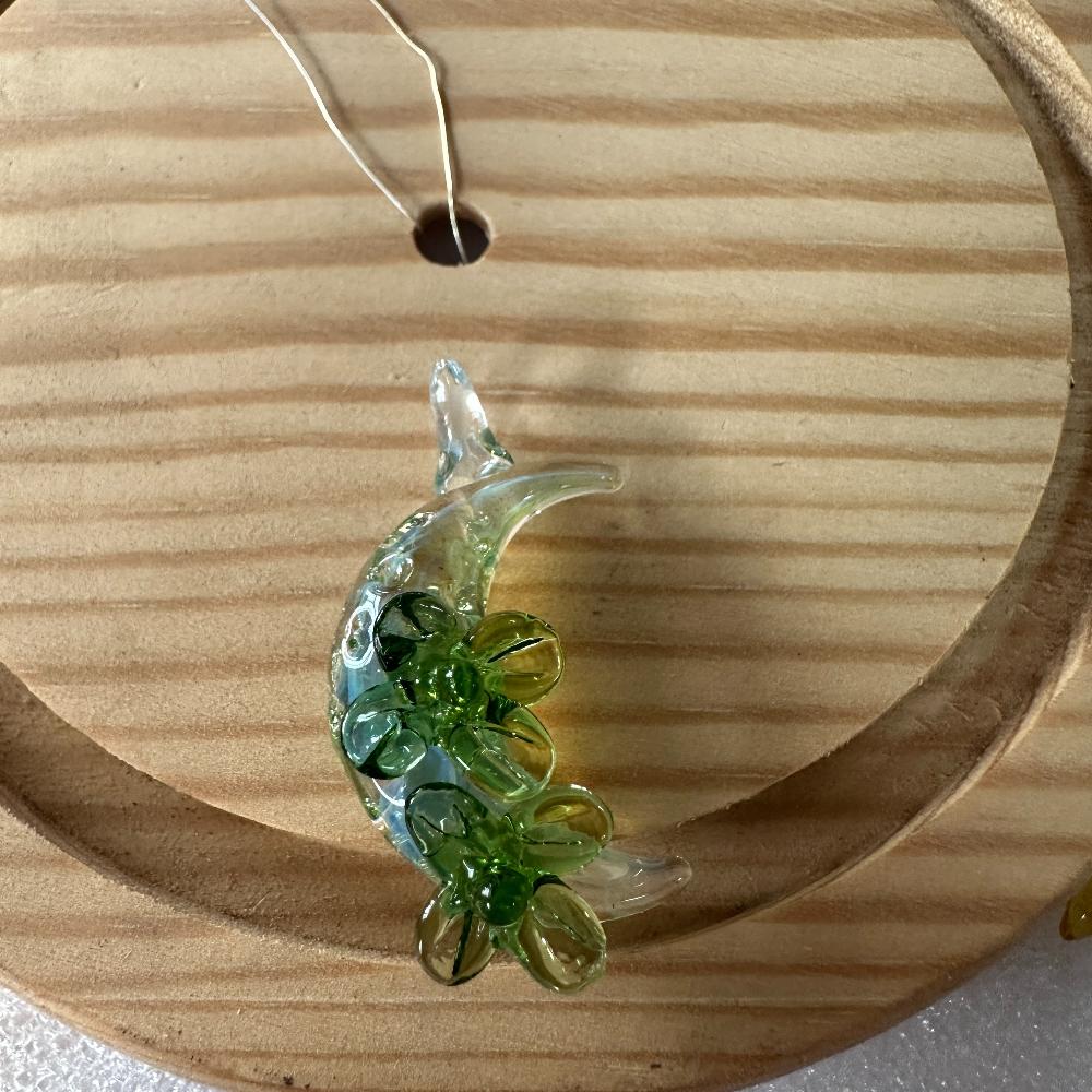 LuminaGlaze Handmade Moon Forest Themed Glass Pendant, Green Forest Style DIY Charm for Necklace & Bracelet (Cord Not Included) – product image 8