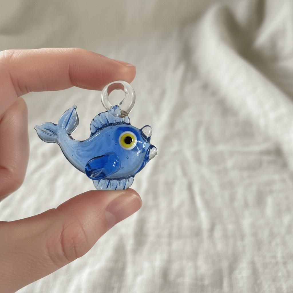 LuminaGlaze Handmade Blue Fish Crystal Glass Pendant, Versatile Handicraft for DIY Jewelry, Car and Window Decoration (Cord Not – product image 4