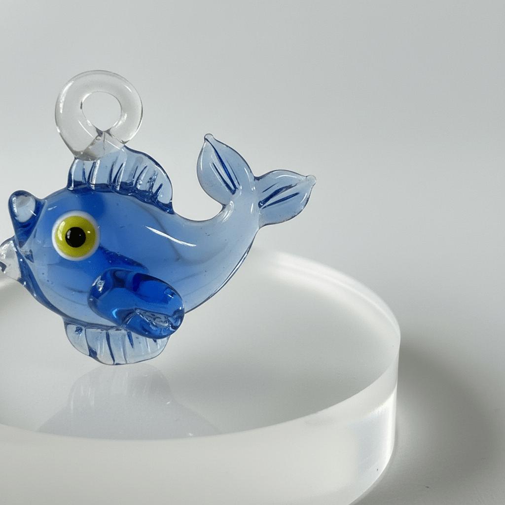 LuminaGlaze Handmade Blue Fish Crystal Glass Pendant, Versatile Handicraft for DIY Jewelry, Car and Window Decoration (Cord Not – product image 7