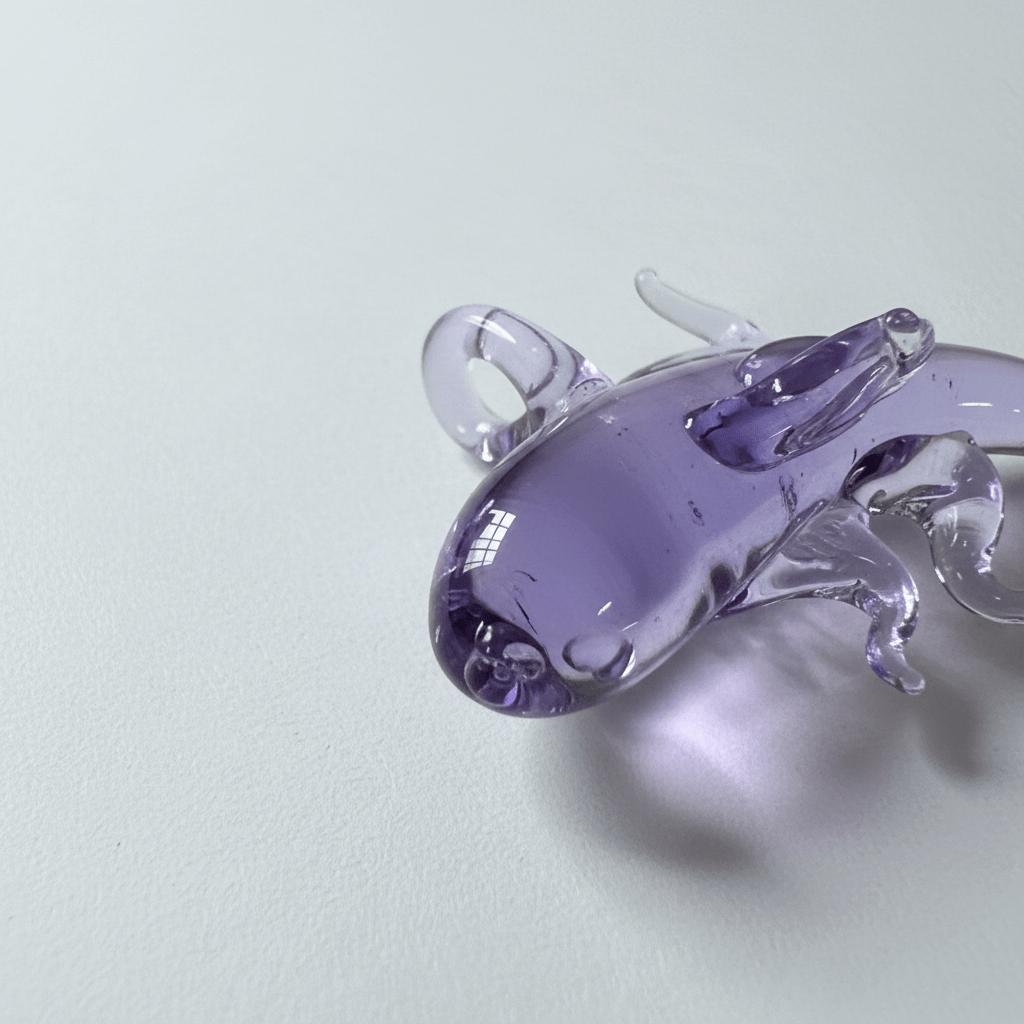 LuminaGlaze Handmade Purple Lucky Koi Glass Pendant, Crystal DIY Charm for Necklaces & Bracelets, Traditional Chinese Style – product image 4