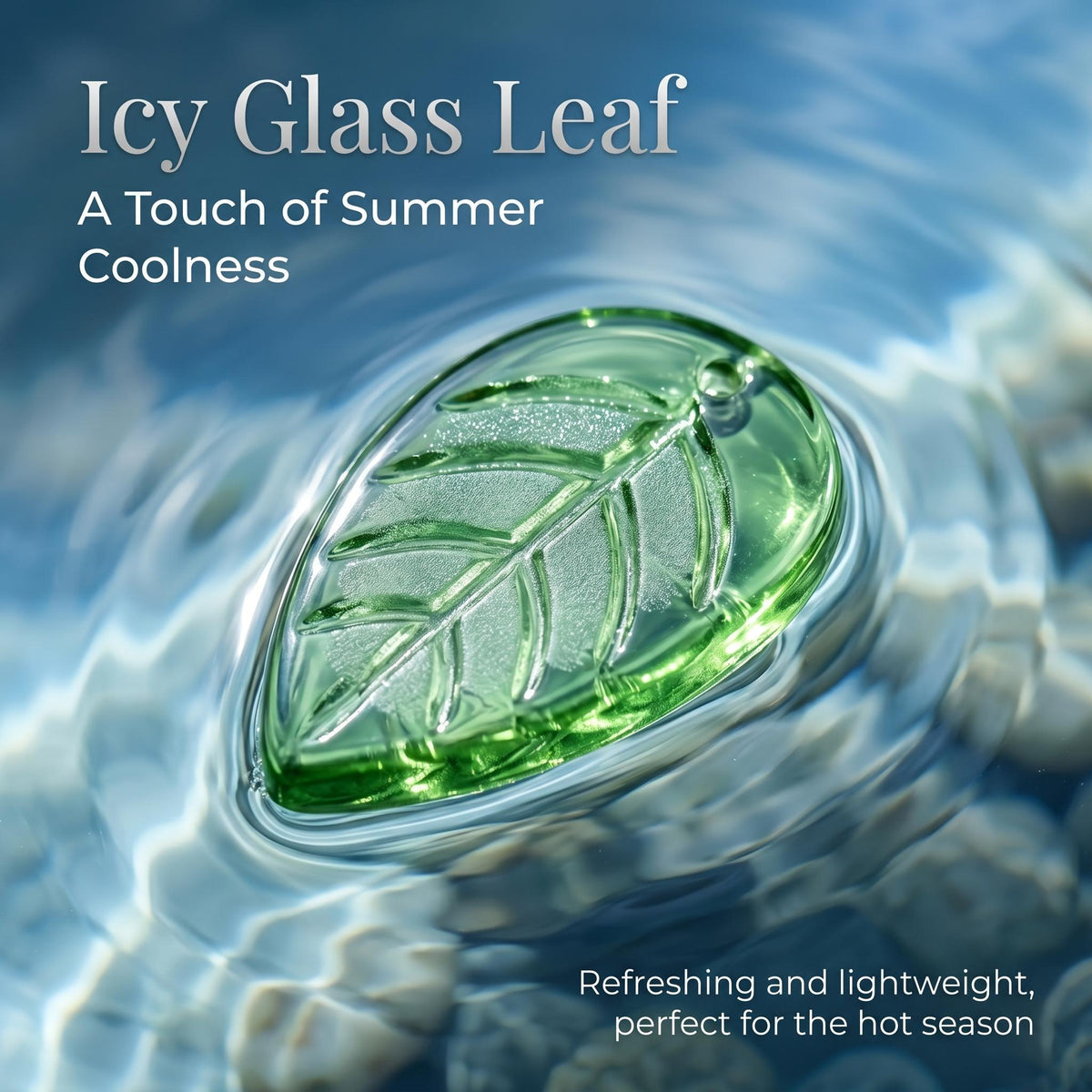 LuminaGlaze Handmade Glass Leaf Pendant - art glass Jewelry Charm for Jewelry Making, Summer Gifting & Everyday Styling – product image 1