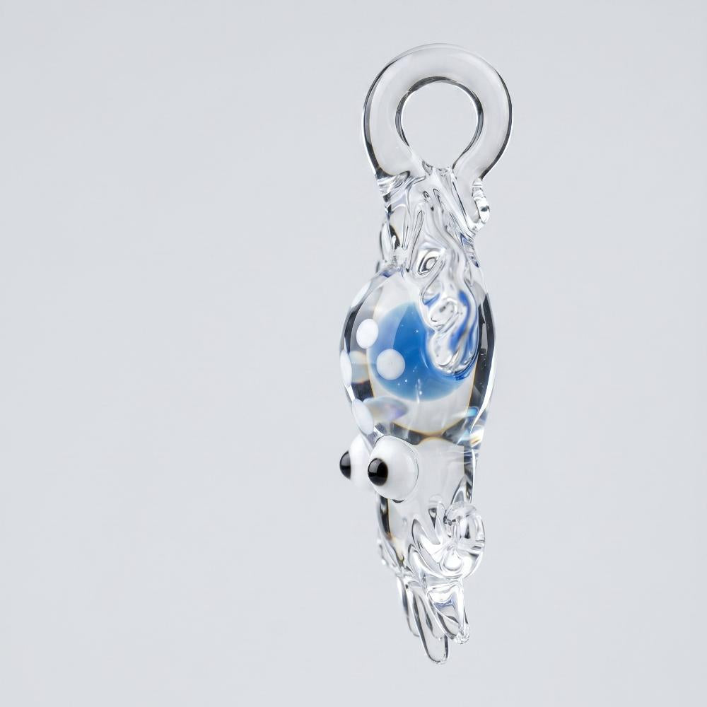 LuminaGlaze Handmade 3D Cuttlefish Glass Pendant, Premium Crystal Craft, Elegant Ornament for DIY Jewelry, Car & Home Decor (Cord – product image 4