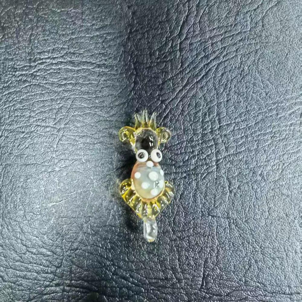 LuminaGlaze Handmade Translucent Yellow Glass Animal Pendant, Crystal DIY Accessory for Necklace & Bracelet (Cord Not Included) – product image 5
