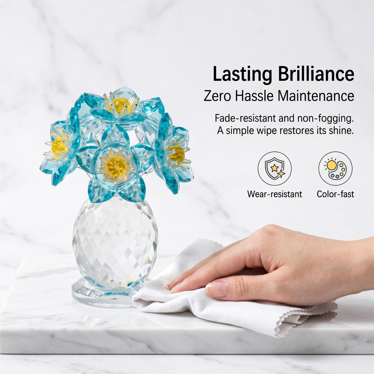 LuminaGlaze Hand-Blown Glass Vase, Elegant Art Decor for Home, Office (art glass Derivative Accent Piece) – product image 5