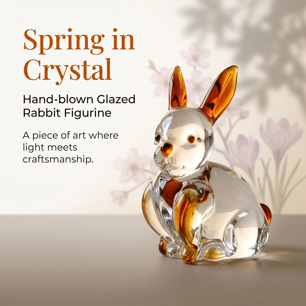 LuminaGlaze art glass Glass Rabbit Pendant, Handmade Art Decor Jewelry Accessory – product image 3