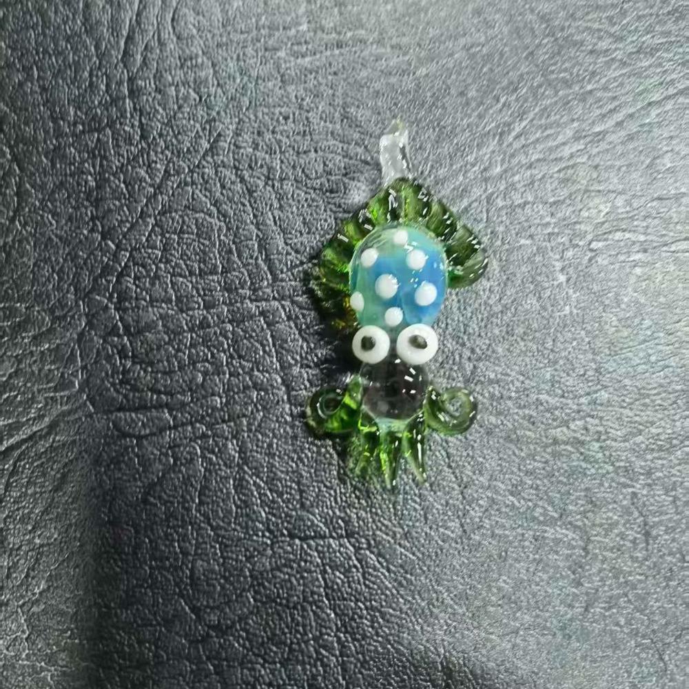 LuminaGlaze Handmade Translucent Green Funny Monster Glass Pendant, DIY Charm for Necklace & Bracelet (Cord Not Included) – product image 6
