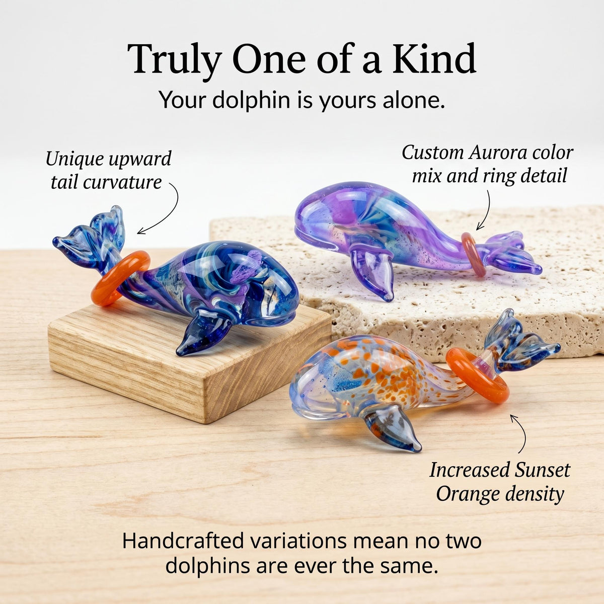 LuminaGlaze Ins Style 3D Gradient Blue & White Glass Whale Pendant, Handmade Translucent Ocean Charm for Men & Women (Cord Not – product image 2