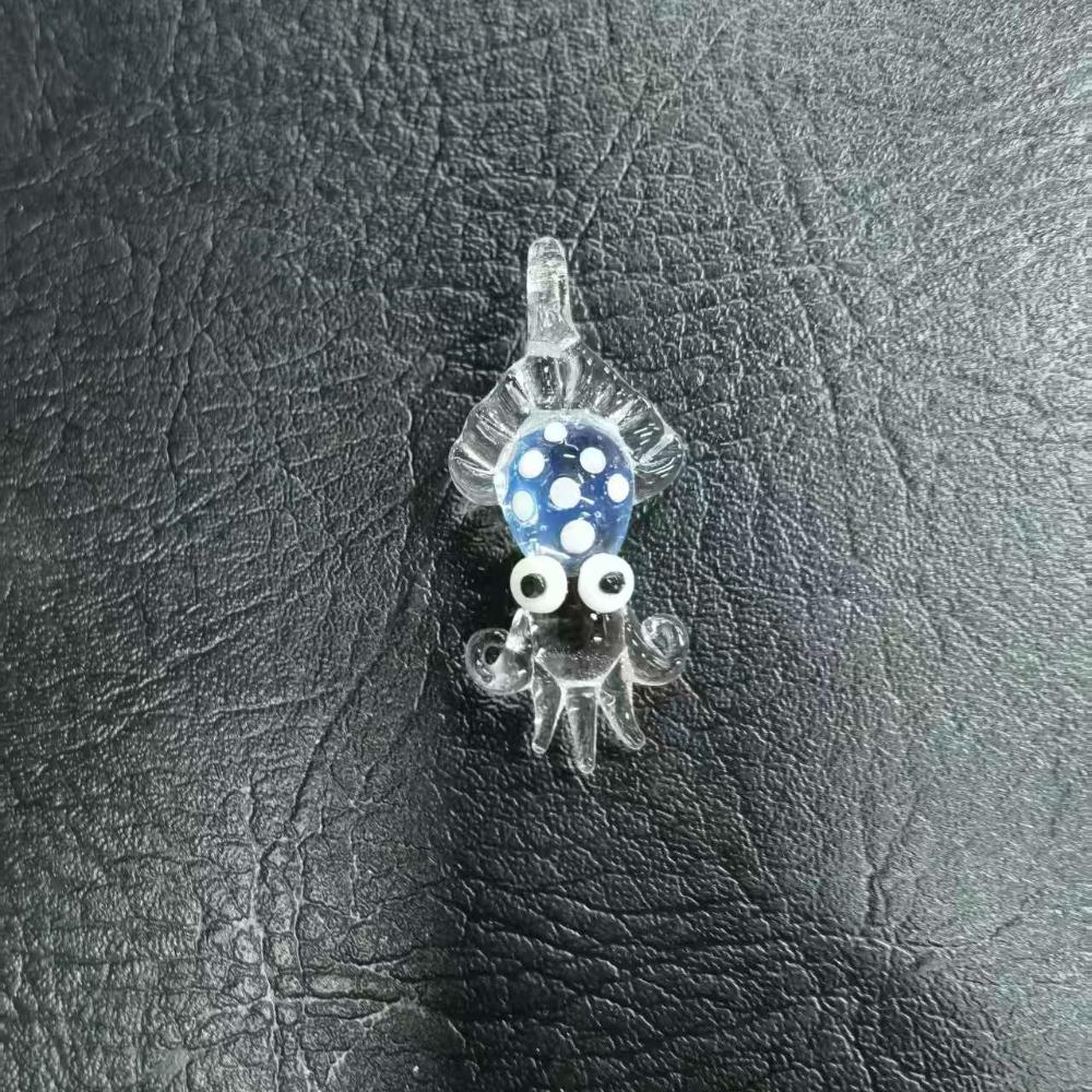 LuminaGlaze Handmade Pale Blue Ocean Monster Glass Pendant, DIY Charm for Necklace & Bracelet (Cord Not Included) – product image 6