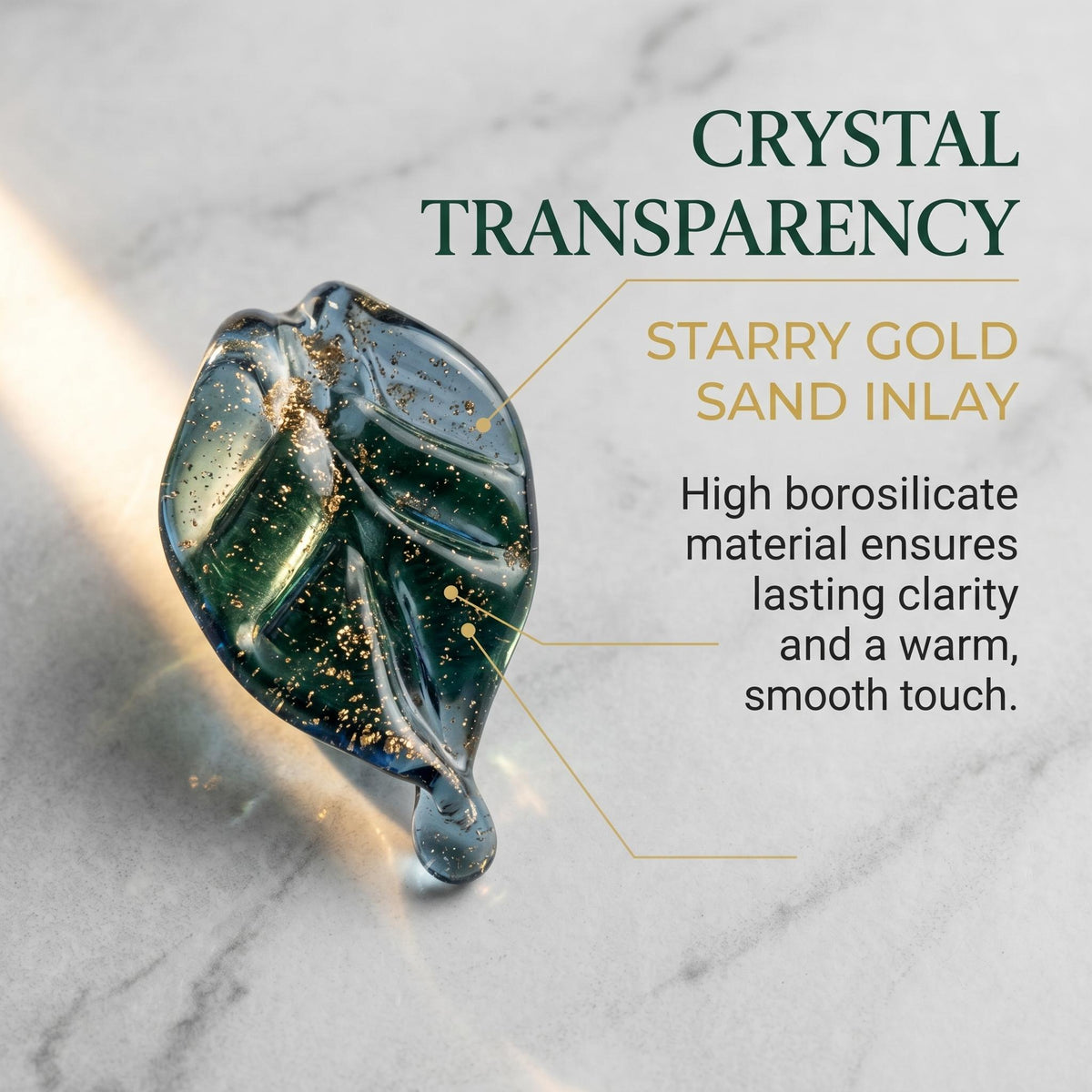LuminaGlaze Handmade Hand-Blown Glass Leaf Pendant Charm, art glass Jewelry Accessory for Necklaces, Daily Wear & Gifting – product image 3
