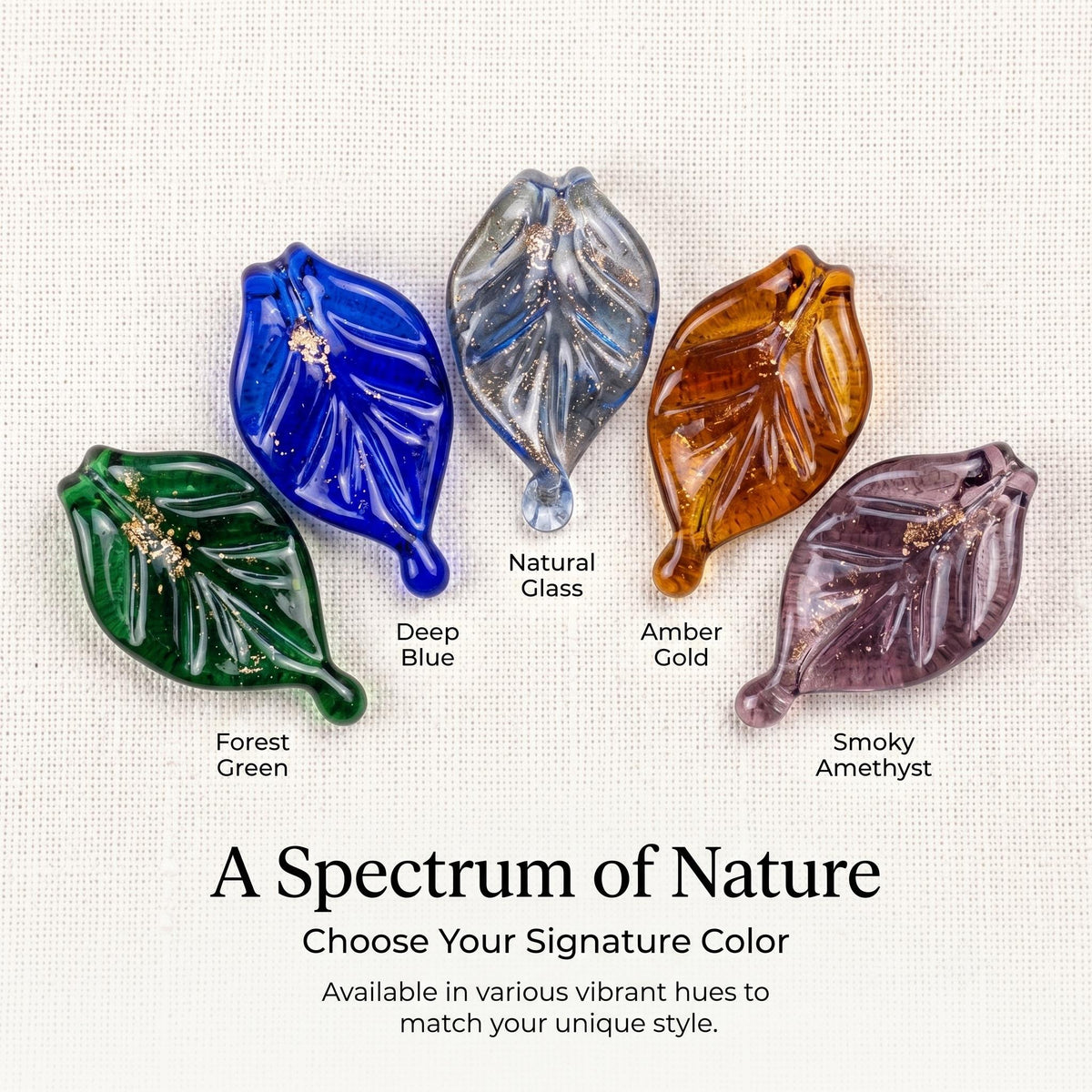 LuminaGlaze Handmade Hand-Blown Glass Leaf Pendant Charm, art glass Jewelry Accessory for Necklaces, Daily Wear & Gifting – product image 5