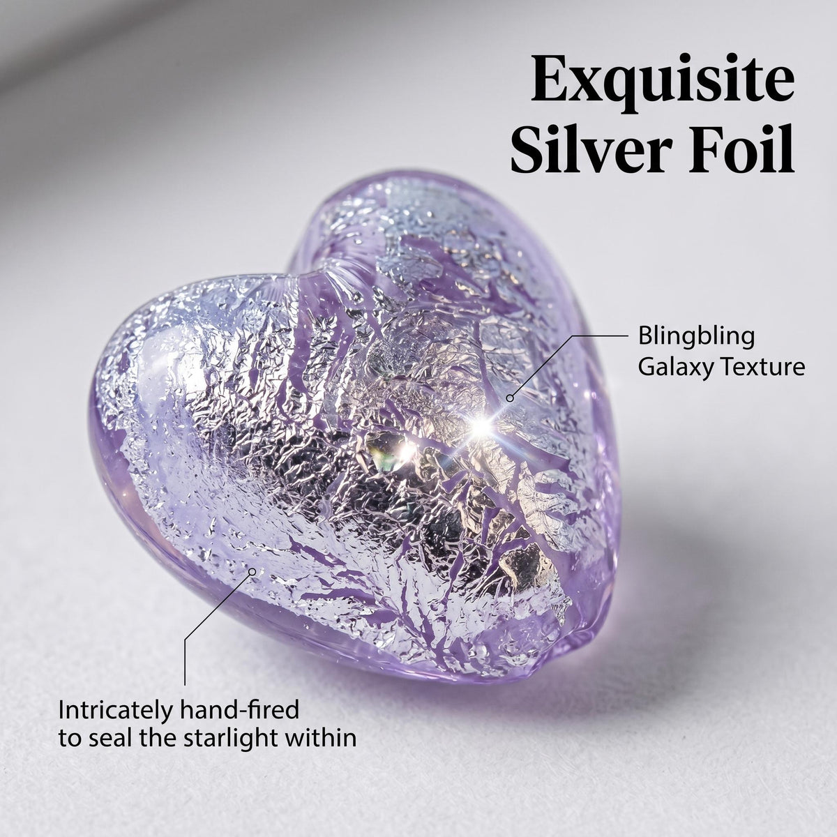 LuminaGlaze Handmade Glass Heart Charm - art glass Jewelry Accessory, Cute, Versatile for Jewelry Making, Gift-Giving – product image 1