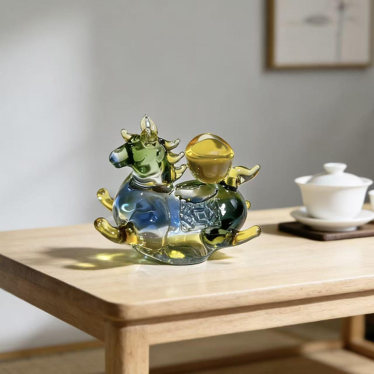 LuminaGlaze Handmade Zibo Glass Horse – product image 1