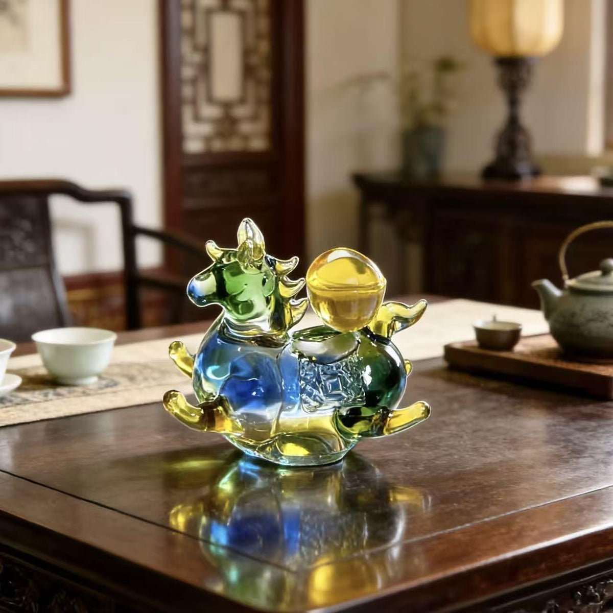 LuminaGlaze Handmade Zibo Glass Horse – product image 3