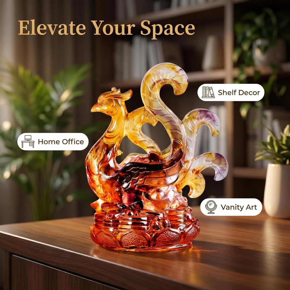 LuminaGlaze Handmade Art Glass Conch with Rainbow Prism Light Home Decor – product image 4
