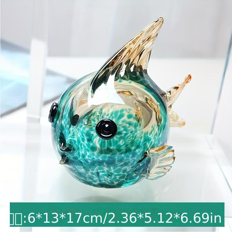 LuminaGlaze Handmade Crystal Glass Kissing Fish Figurine, Art Glass Bubble Fish Desktop Ornament for Home & Holiday Decor – product image 5