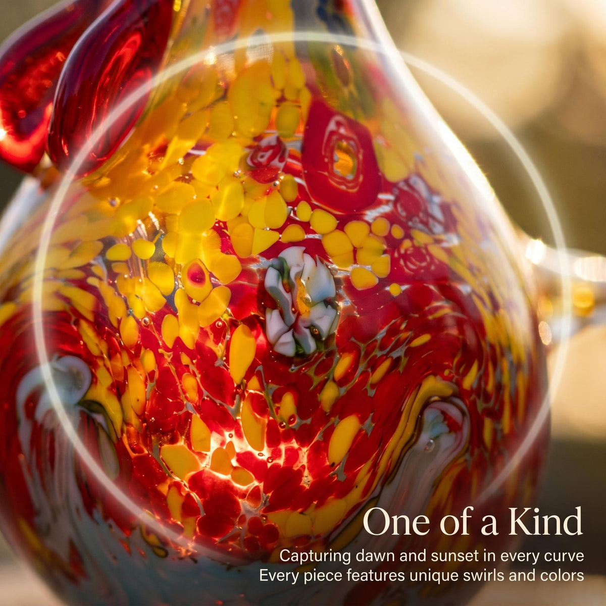 LuminaGlaze Hand-Blown Glass Rooster – product image 3