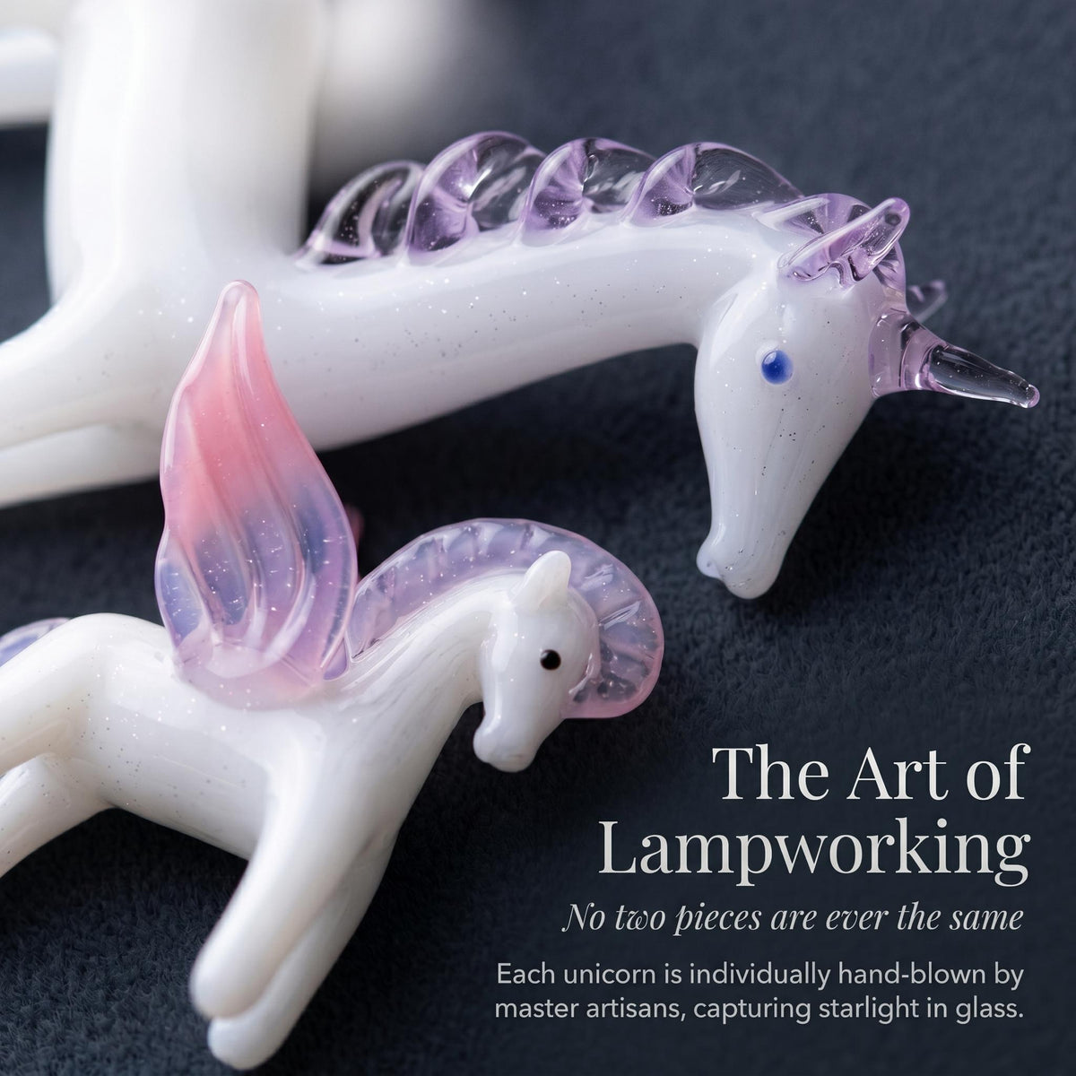 LuminaGlaze Handmade High Borosilicate Glass Unicorn Figurine - Artisan art glass Home Office Decor, Jewelry Accessories – product image 6