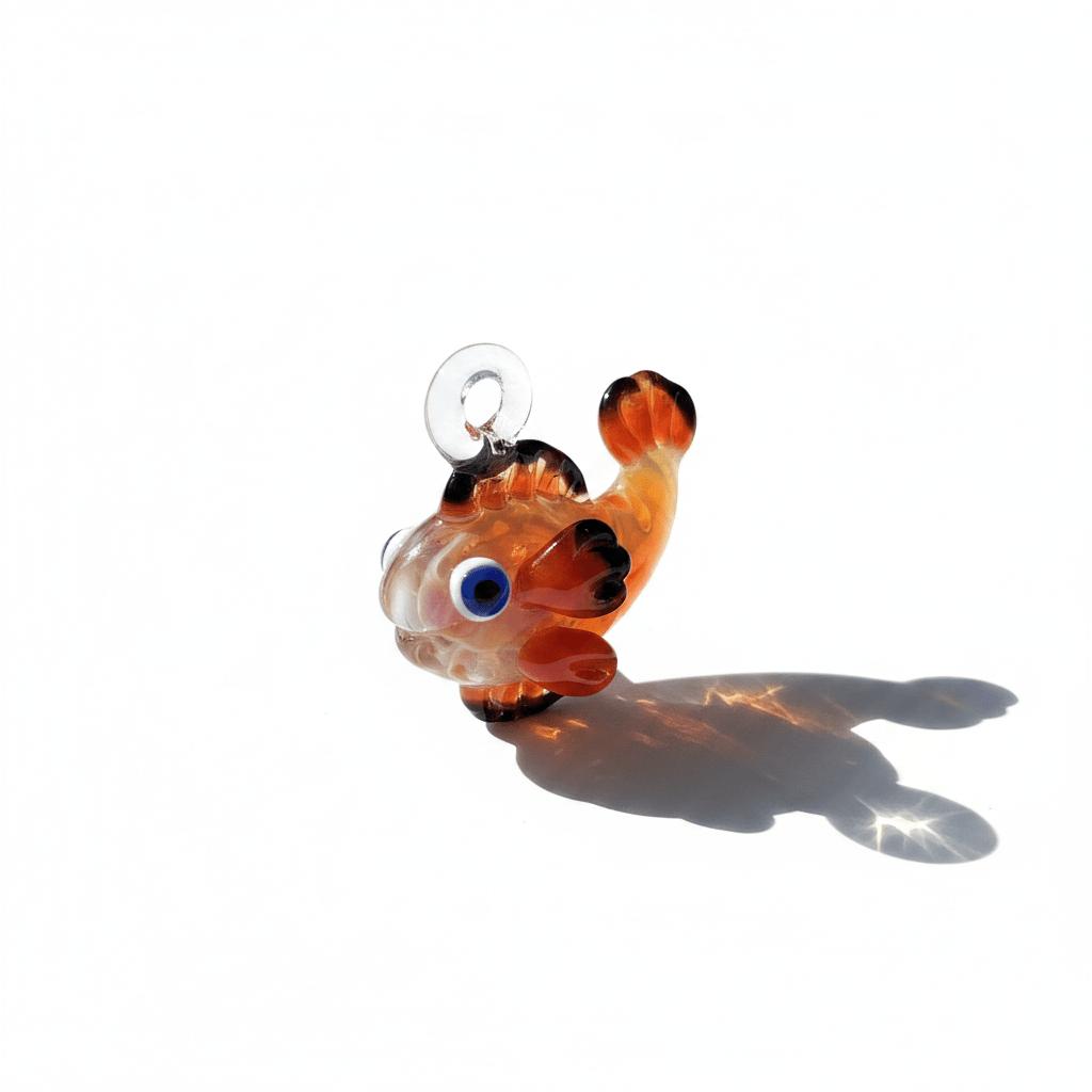 LuminaGlaze Handmade Cute Clownfish Glass Pendant, Crystal DIY Charm for Necklaces & Bracelets, Lovely Car Ornament & Exquisite – product image 7