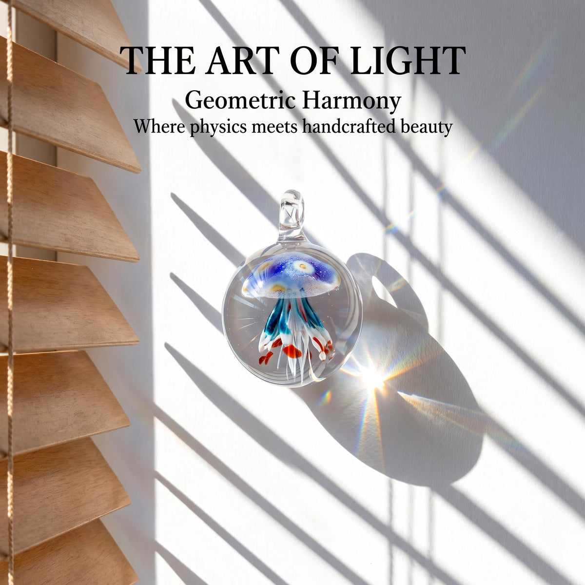 LuminaGlaze Gradient Blue Round Glass Necklace Pendant Handmade Art Glass Jewelry Charm 3.5 x 2 cm Gift for Women,Chain Not – product image 5