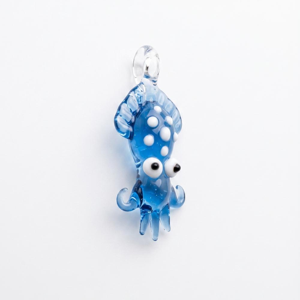 LuminaGlaze Handmade 3D Cuttlefish Crystal Glass Pendant, Premium Ocean-themed Craft. Suitable for DIY necklaces, bracelets, home – product image 3