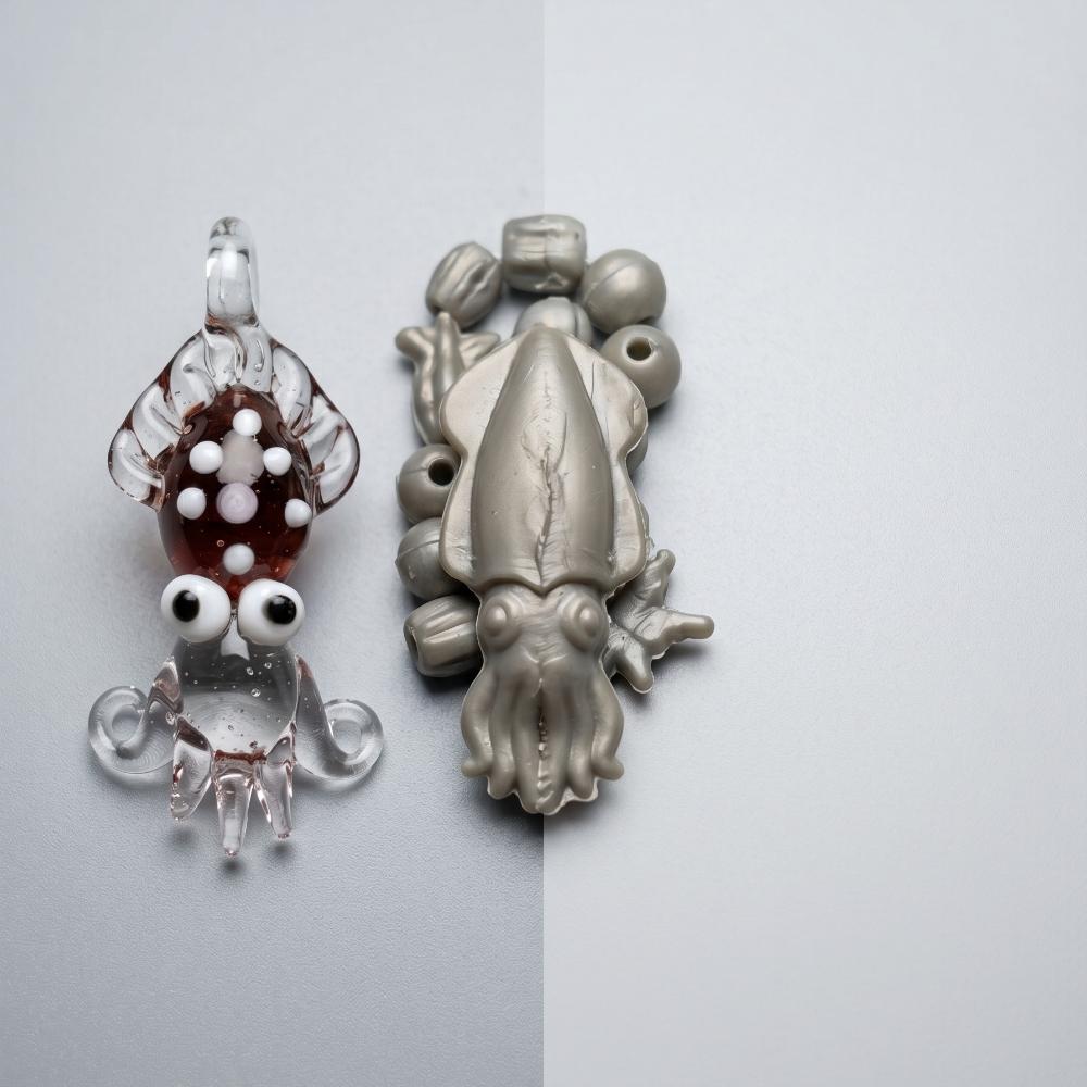 LuminaGlaze Handmade 3D Cuttlefish Crystal Glass Pendant, High-end Ocean-style Ornament, Versatile for DIY Necklaces, Bracelets & – product image 4