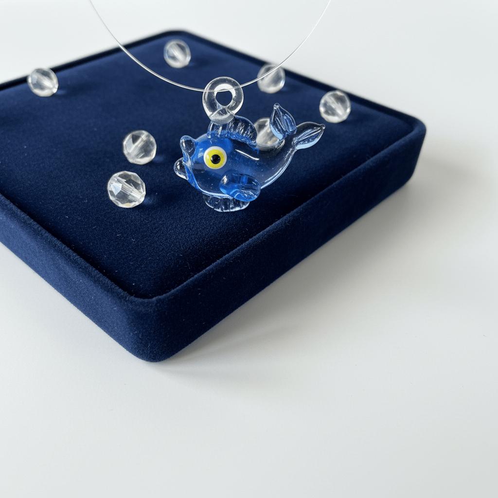 LuminaGlaze Handmade Blue Fish Crystal Glass Pendant, Versatile Handicraft for DIY Jewelry, Car and Window Decoration (Cord Not – product image 8