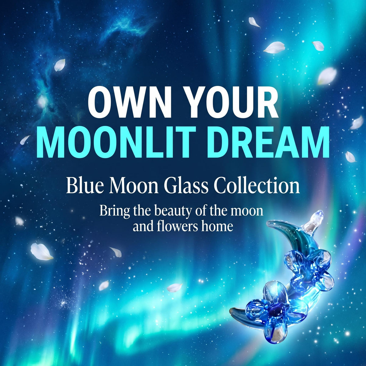 LuminaGlaze Hand-Blown Blue Moon art glass Pendant Necklace, Jewelry Accessory for Romantic Daily Wear – product image 7