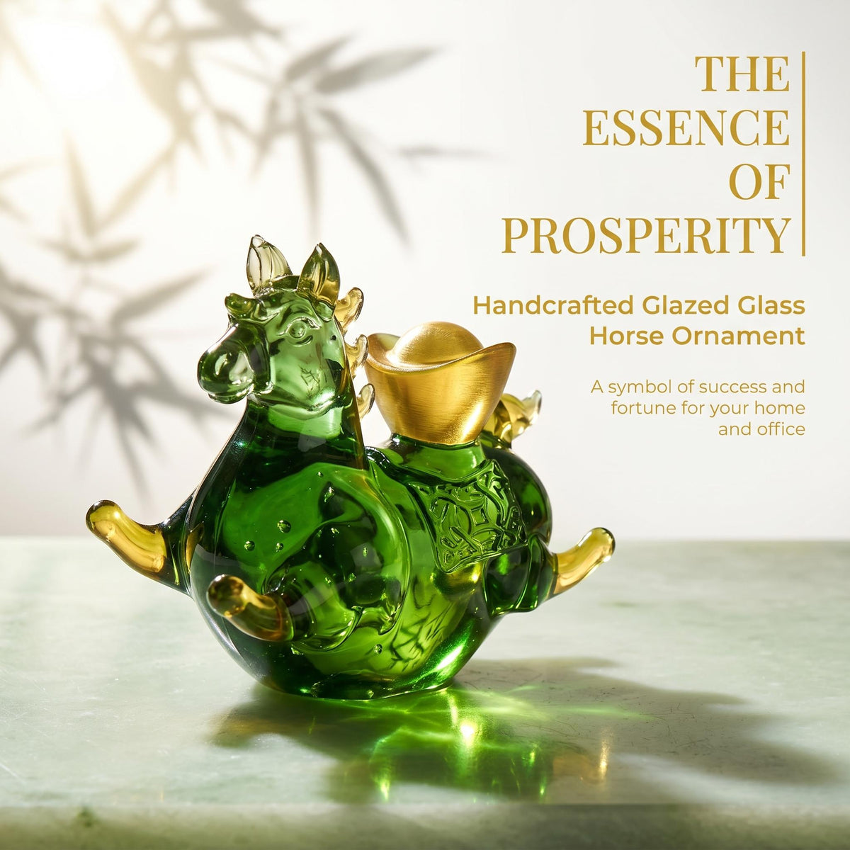 LuminaGlaze Hand-Blown Glass Horse art glass Decoration, Symbol of Success & Prosperity for Home, Office – product image 7