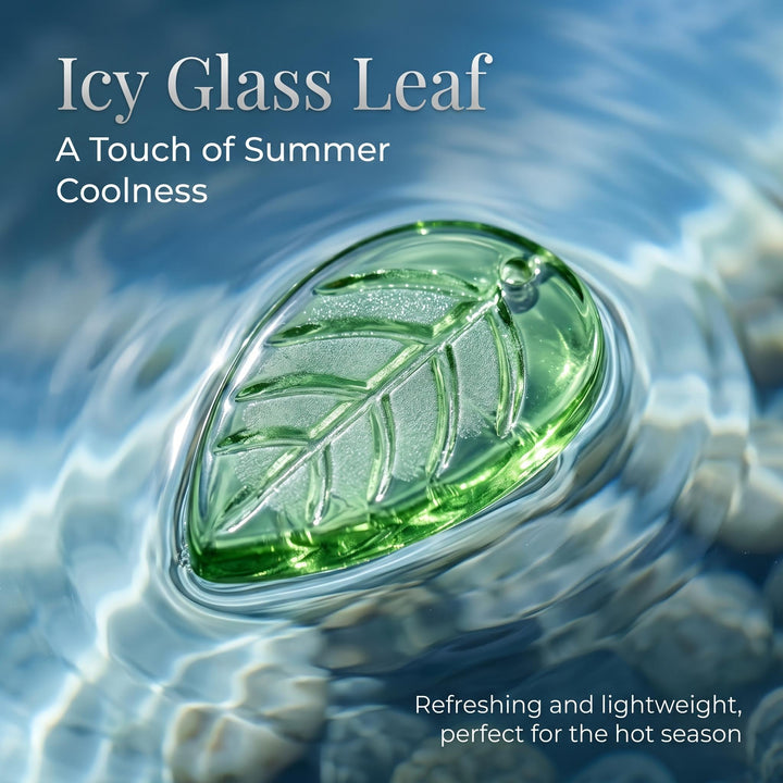 LuminaGlaze Handmade Glass Leaf Pendant - art glass Jewelry Charm for Jewelry Making, Summer Gifting & Everyday Styling – product image 1