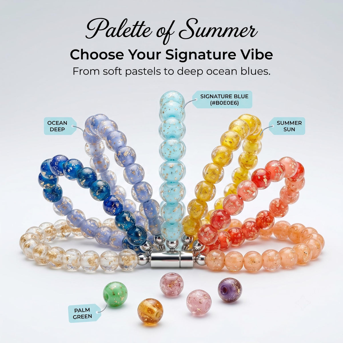 LuminaGlaze Handmade art glass Glass Bead Bracelet - Transparent Stylish Bangle, Daily Wear & Gifting Accessory – product image 6