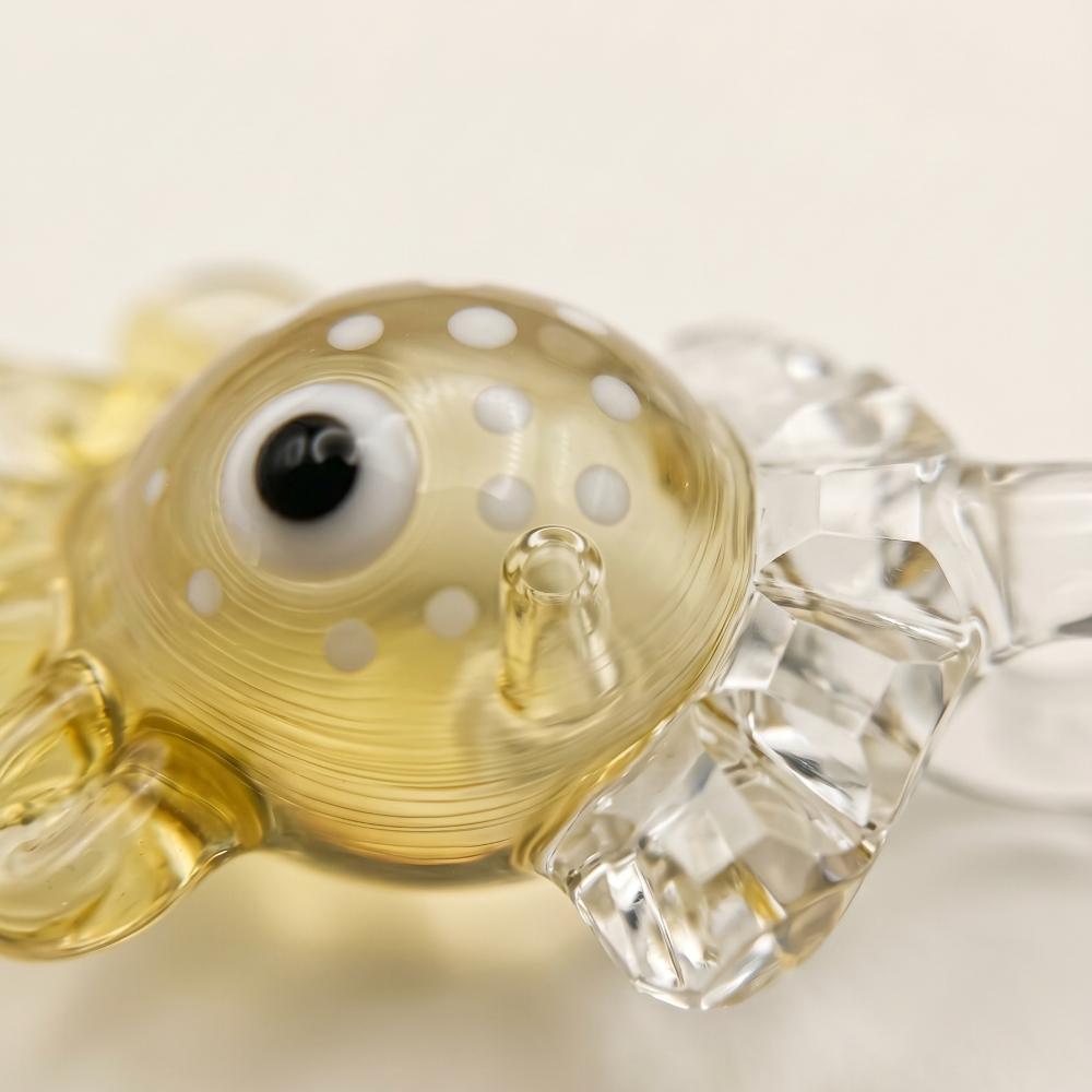 LuminaGlaze Handmade Translucent Yellow Glass Animal Pendant, Crystal DIY Accessory for Necklace & Bracelet (Cord Not Included) – product image 2