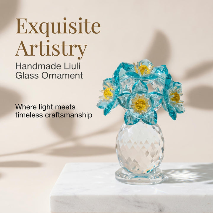 LuminaGlaze Hand-Blown Glass Vase, Elegant Art Decor for Home, Office (art glass Derivative Accent Piece) – product image 1