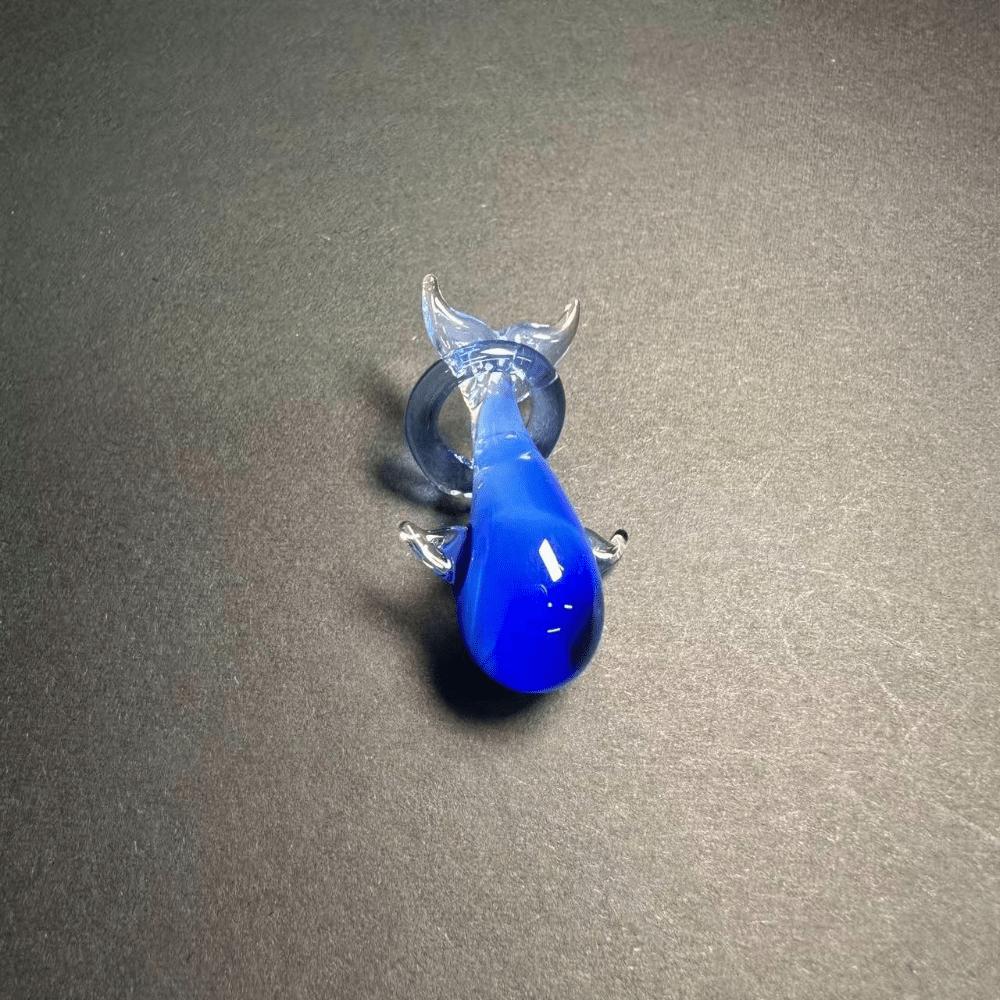 LuminaGlaze Transparent Blue Glass Whale Ornament with Clear Fins, Versatile for Home & Desktop Decor, DIY Pendants, Bracelets – product image 8