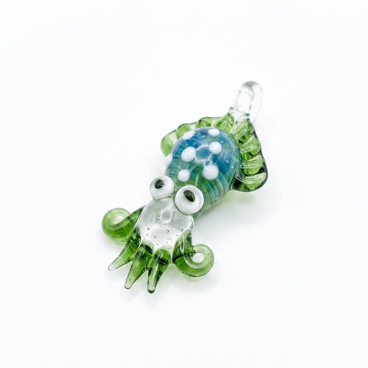 LuminaGlaze Handmade 3D Cuttlefish Crystal Glass Pendant, Luxe Ocean-themed Handicraft, Perfect for DIY Necklaces, Bracelets and – product image 1