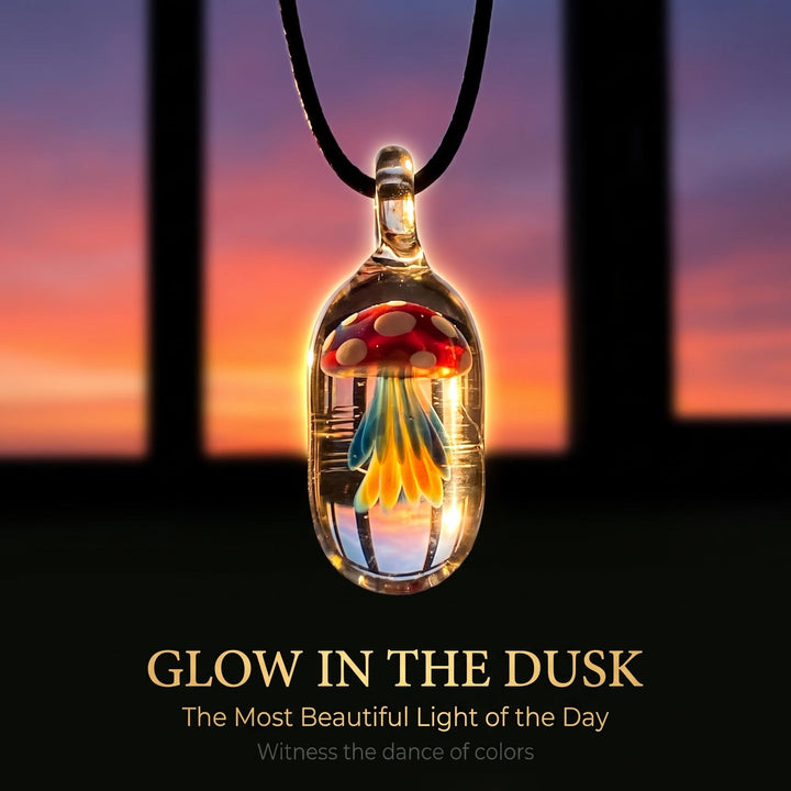 LuminaGlaze Handmade Ocean-Style Dreamy Capsule Glass Jellyfish Pendant - DIY Jewelry Charm Accessory, Handmade Jewelry Charms – product image 1