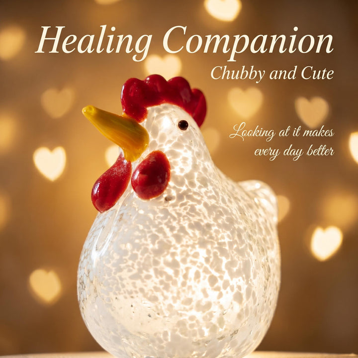 LuminaGlaze Handmade Glass Chicken Figurine Artisan-crafted desk decor for home, office & gifts – product image 1