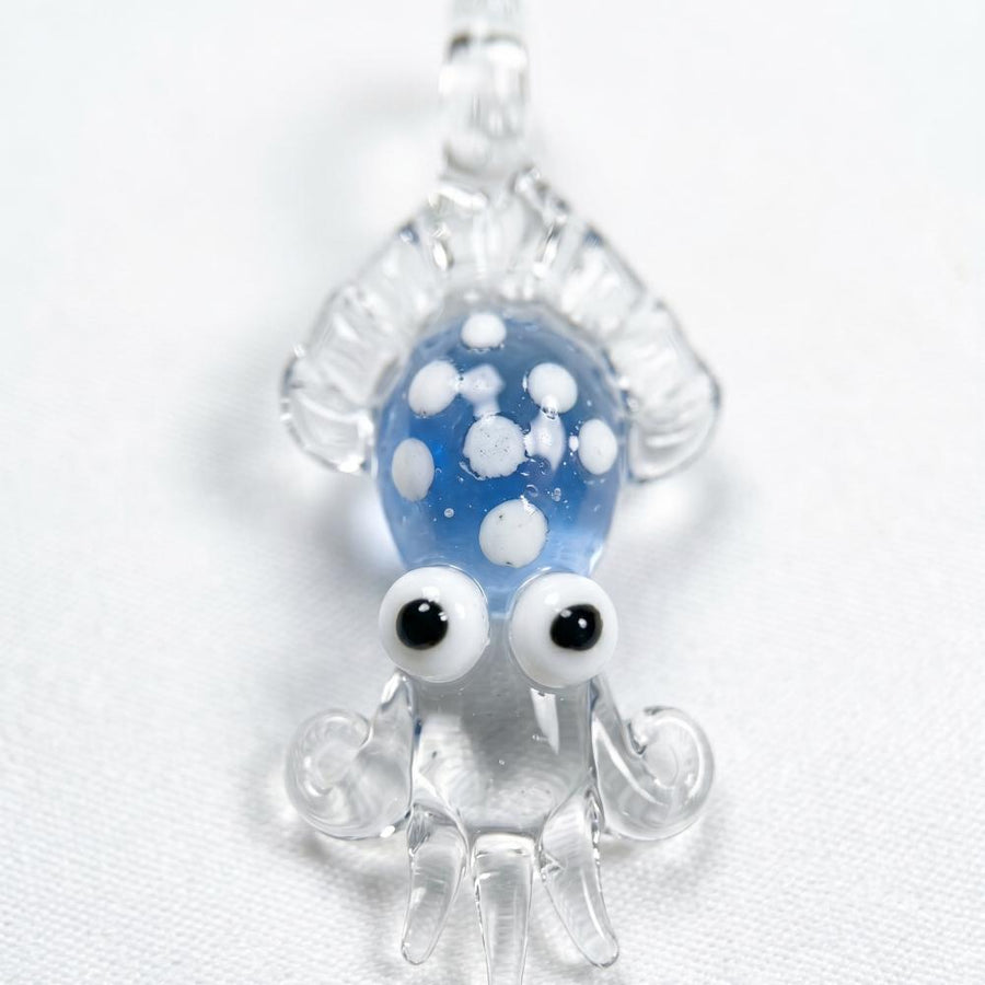 LuminaGlaze Handmade Pale Blue Ocean Monster Glass Pendant, DIY Charm for Necklace & Bracelet (Cord Not Included) – product image 1