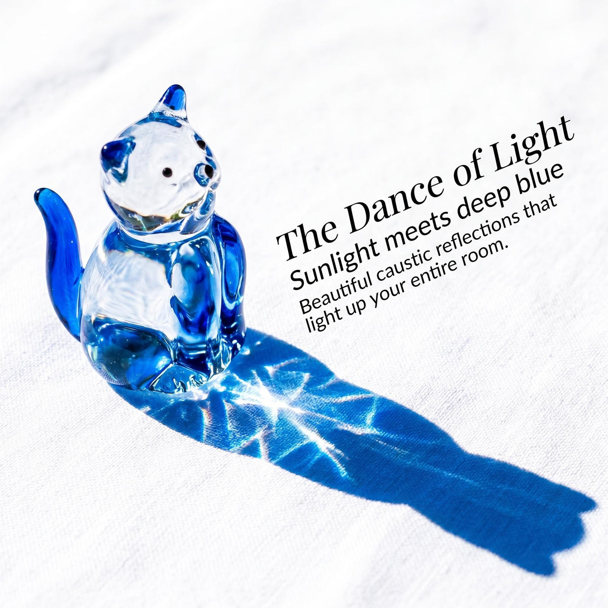 LuminaGlaze Handmade Hand-Blown Glass Cat Figurine, art glass Desk Decor Accessory, TikTok Viral Item – product image 5