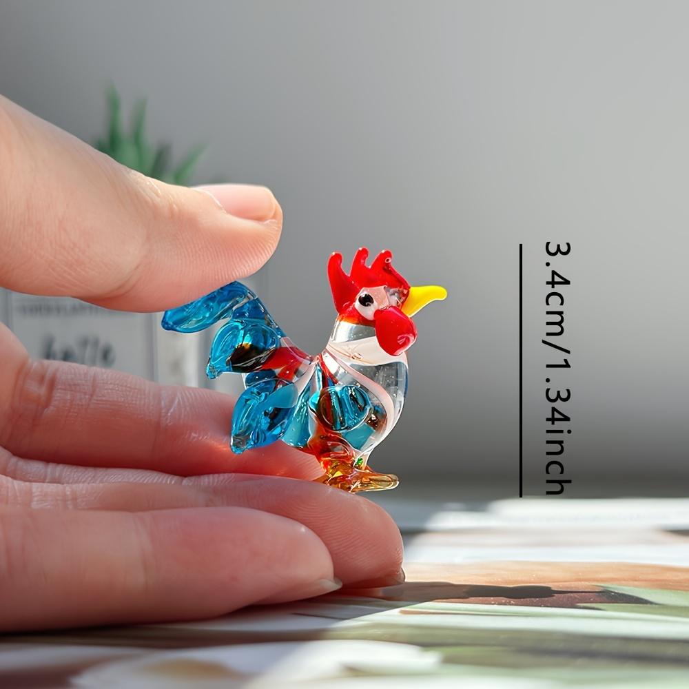 LuminaGlaze 6Pcs Handmade Crystal Glass Rooster Figurines, Cute Mini Statues for DIY Home, Table Decor & Party Gifts – product image 3