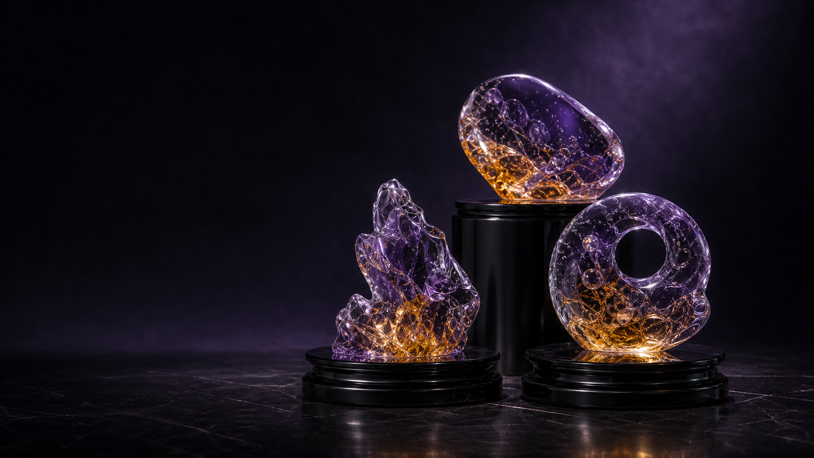 Petites œuvres en liuli LuminaGlaze